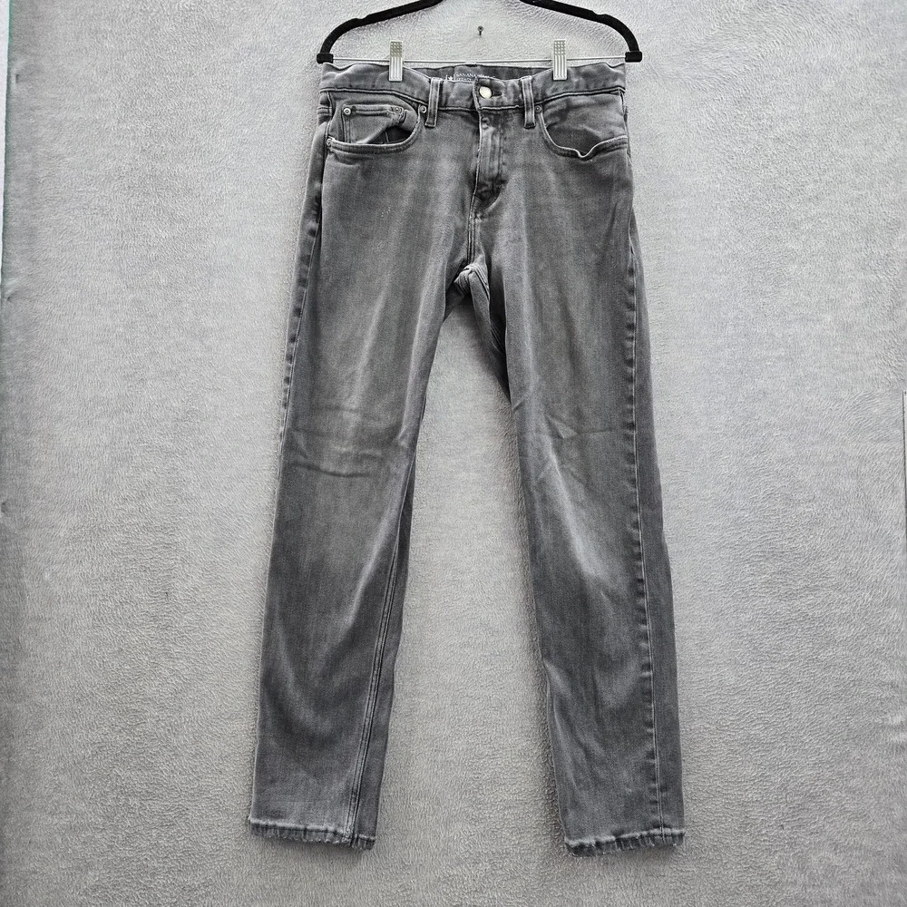 Banana Republic Men Jeans 32X32 Gray Denim Straight Button 32